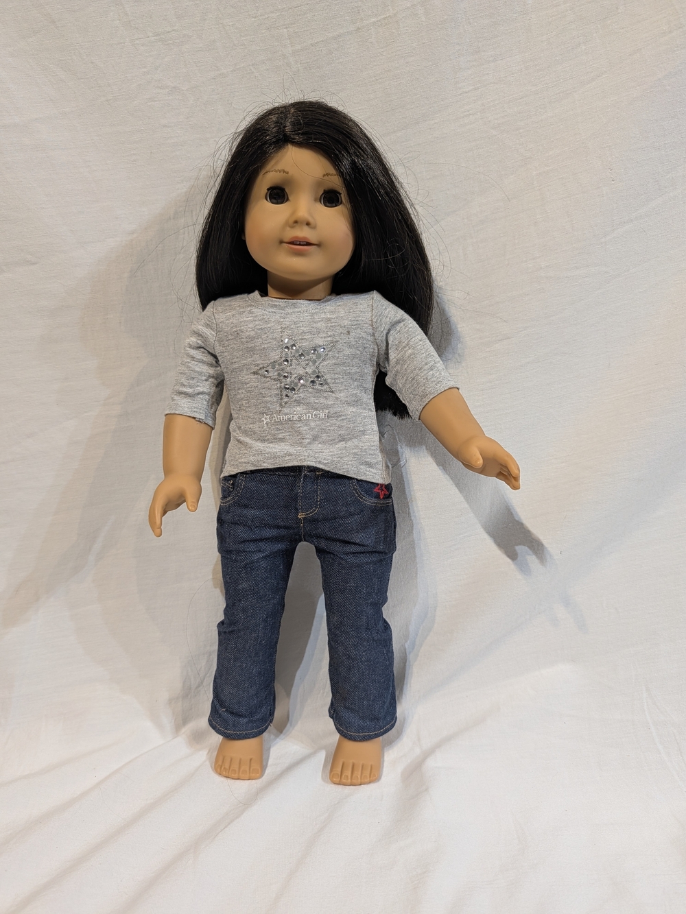 American Girl Just Like You Doll 18 Inch with Outfit Black Hair Brown Eyes